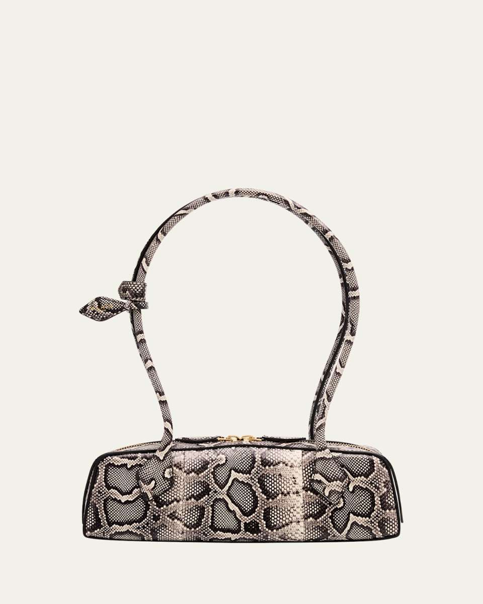 Le Teckel Small Shoulder Bag in Snakeskin Leather